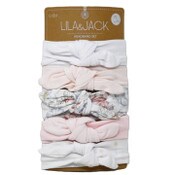 Wholesale - 5pc Headbands Set-White Pink Floral Polka Dots C/P 48, UPC: 195010088077